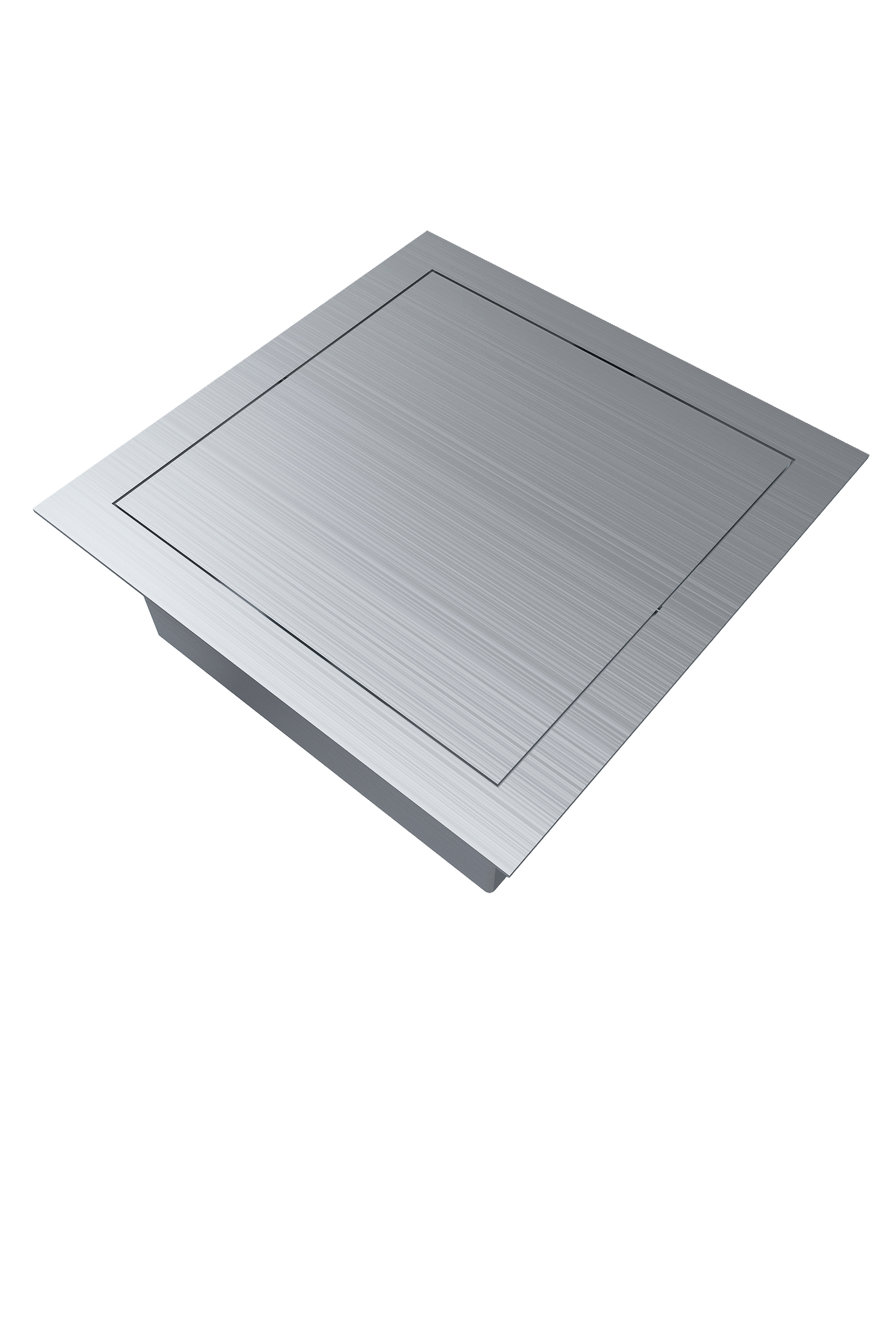 Square garbage opening with lid (sanding)