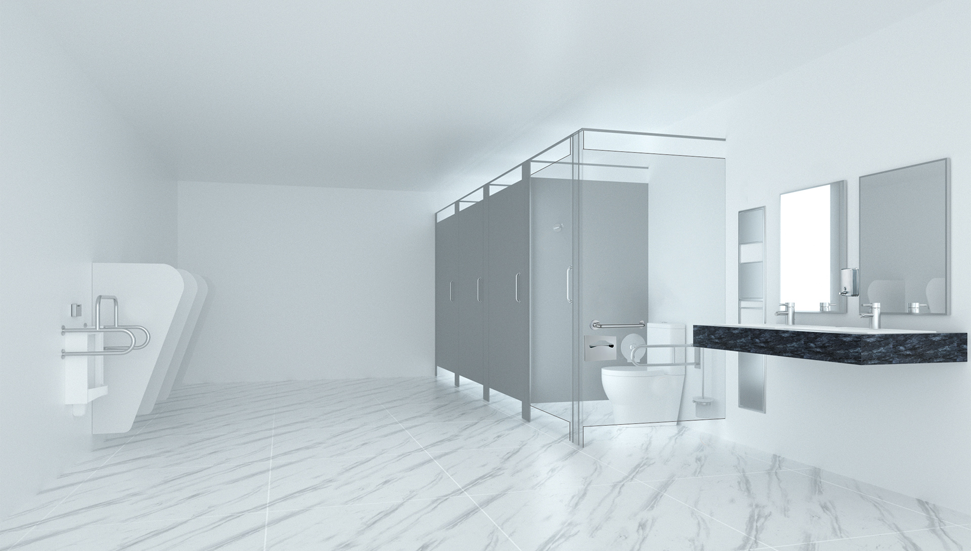 公共卫生间场景