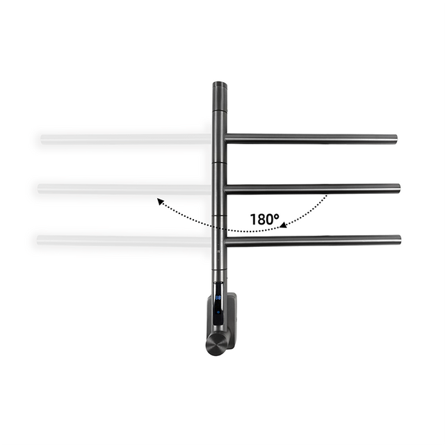 Smart three-pole electric towel rack